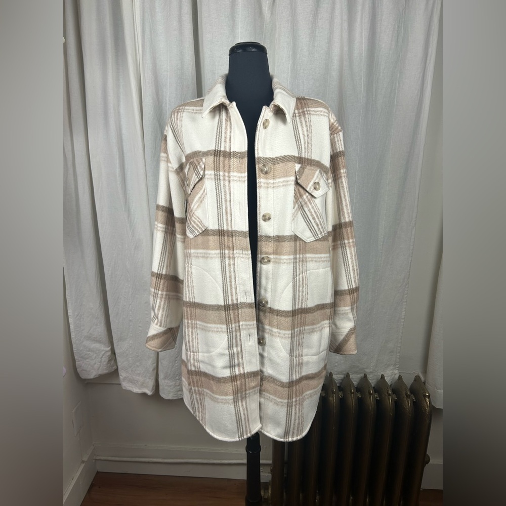 Gentle Fawn Plaid Button-Up Shacket